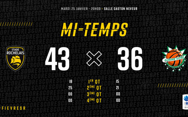 43-36 à la pause !