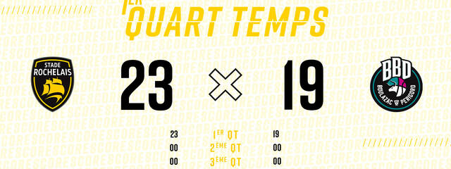 23-19 au premier quart-temps !