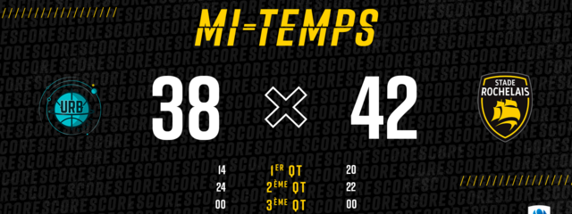 À la pause, les Rochelais en tête !