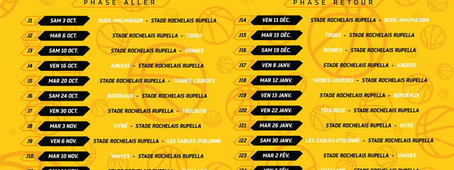 Le calendrier 2020/2021 de NM1 officialisé !